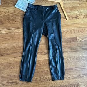 Express Black Faux Leather Straight Leg Pants